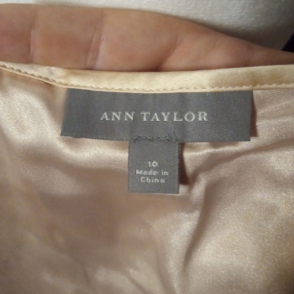 Ann Taylor Peach & Pink Rose Floral 100% Silk A‎ line Full Midi Skirt Size 10 - Picture 6 of 7